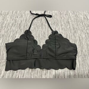 Black scalp bathing suit top NWOT